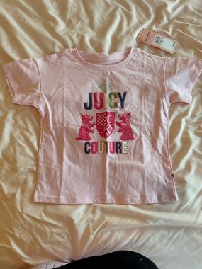 Juicy Couture Pink Logo Crest Short Sleeve Tee